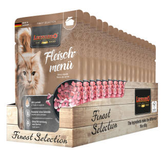 16 x 85 g Leonardo Finest Selection Fleisch Menü Poucher