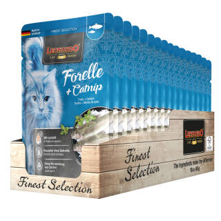 Leonardo Finest Selection Forelle & Catnip Poucher 16 x 85 g