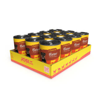 12 x 415 g JosiDog Beef in Sauce