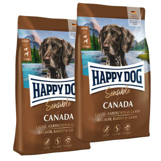 2 x 11 kg Happy Dog Supreme Sensible Canada
