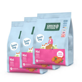 Green Petfood Mini with Insects 3 x 3 kg