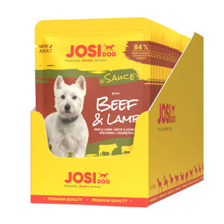 JosiDog Beef & Lamb in Sauce 24 x 100 g