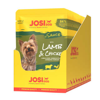 JosiDog Lamb & Chicken in Sauce 24 x 100 g