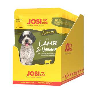 JosiDog Lamb & Veggies in Sauce 24 x 100 g