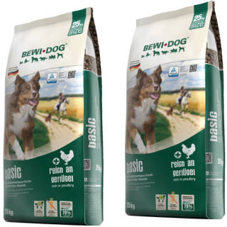 2 x 25 kg Bewi Dog Basic