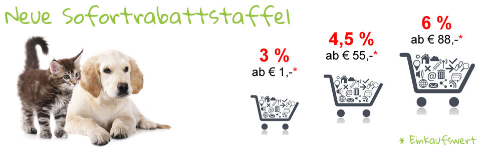 Neue Rabattstaffeln bei Tierfutterkiste.com